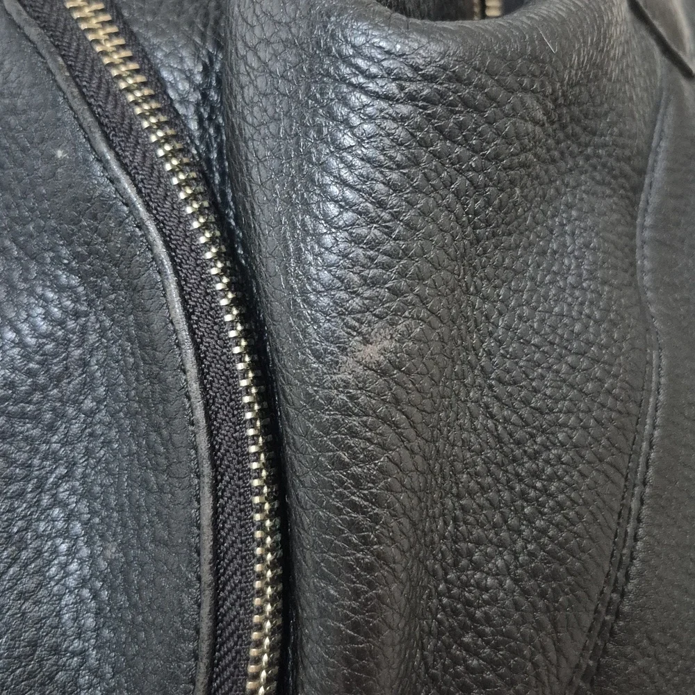Rebecca Minkoff Julian Backpack Black Pebbled Leather Center Zip Restored
